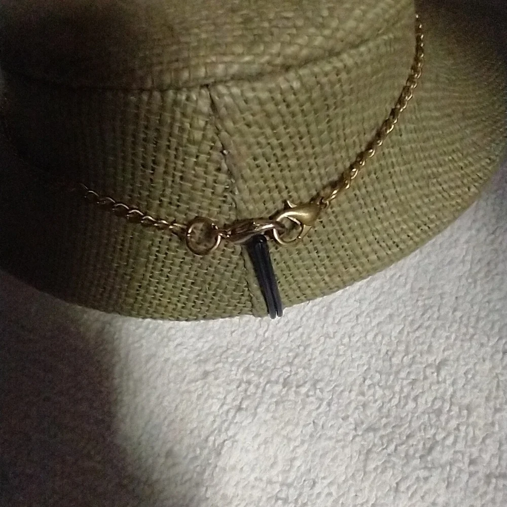 Long goldtone tassel coin chain necklace